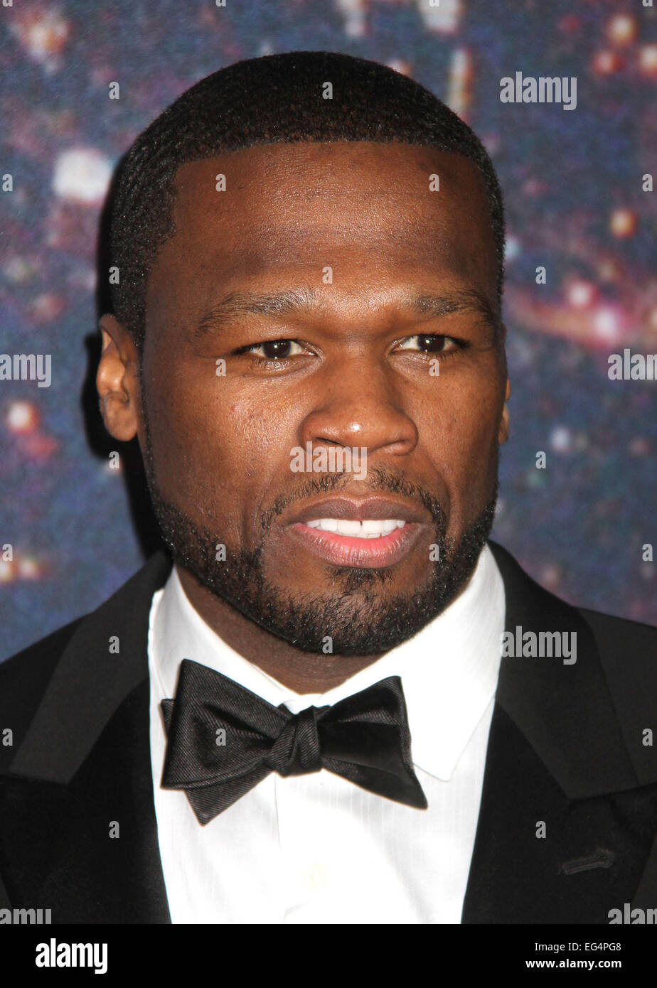 New York, New York, Stati Uniti d'America. 15 Feb, 2015. CURTIS ''50 cent'' JACKSON assiste gli arrivi per SNL quarantesimo anniversario speciale tenutasi il Rockefeller Plaza. Credito: Nancy Kaszerman/ZUMAPRESS.com/Alamy Live News Foto Stock