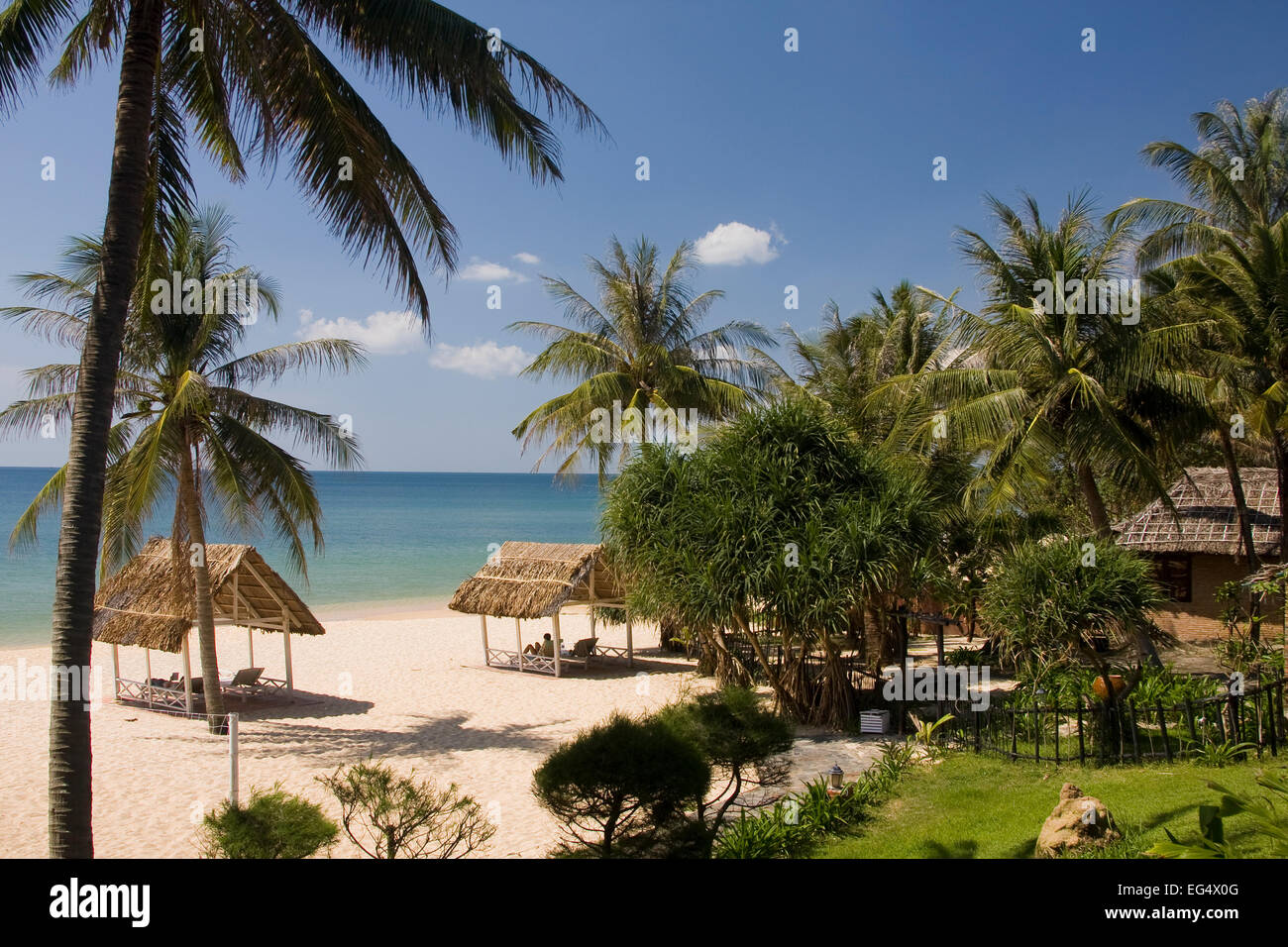 Spiaggia Lunga spiaggia sull'isola di Phu Quoc, Vietnam Asia Foto Stock