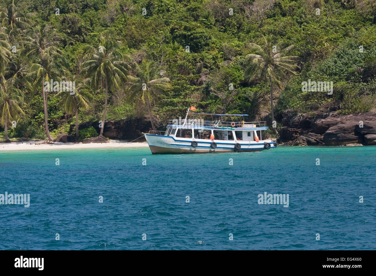 Escursione in barca dell'isola di Phu Quoc Island, il Vietnam Asia Foto Stock