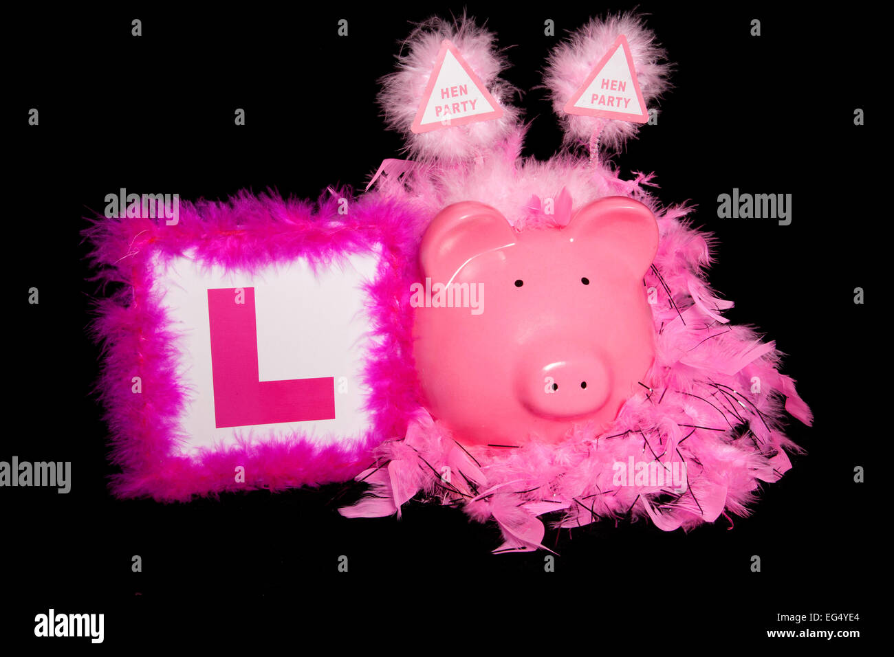 Costo del partito di gallina salvadanaio intaglio Foto Stock