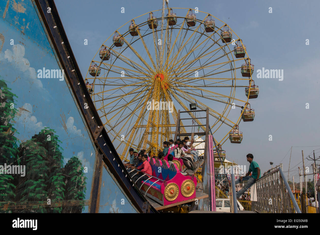 Il parco di divertimenti, Sonepur Mela Foto Stock