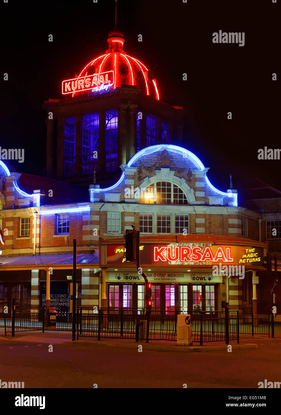 Il Kursaal Amusement Park presso il lungomare di Southend, Essex, Regno Unito Foto Stock