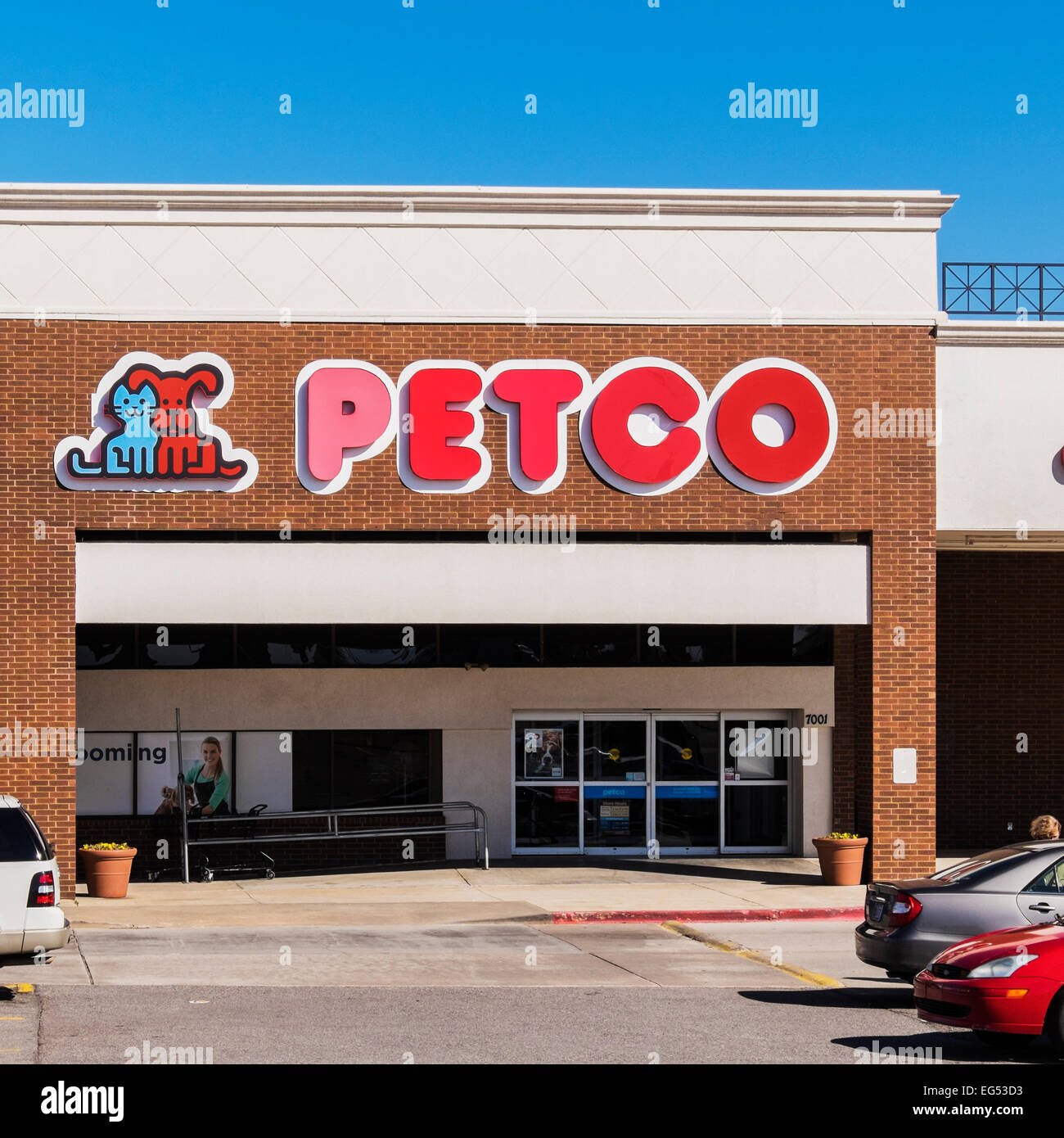 Petco, una fornitura di pet store esterno situato nella città di Oklahoma, Oklahoma, Stati Uniti d'America. Foto Stock