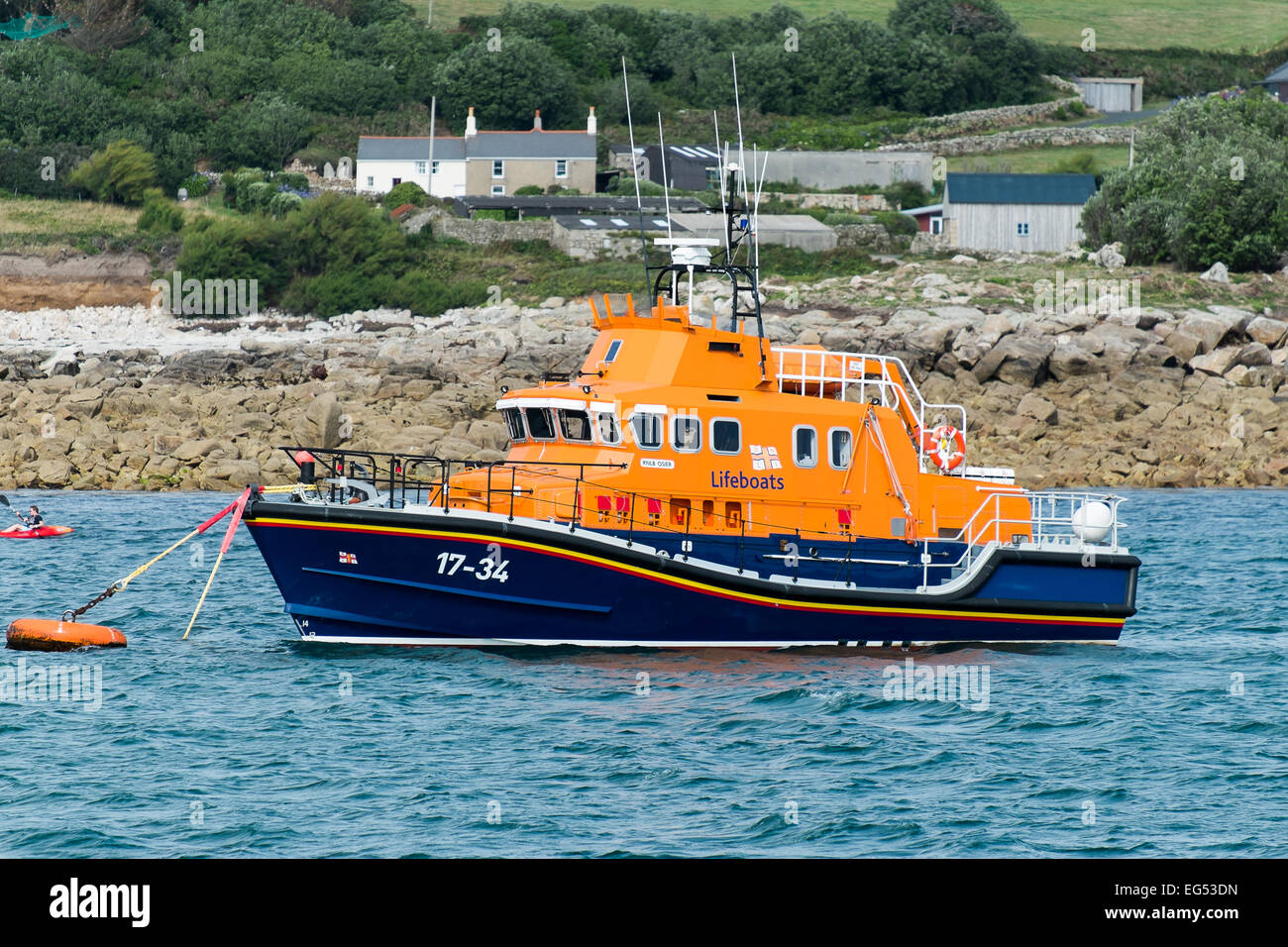 RNLI barca sull'Isola di Scilly Foto Stock