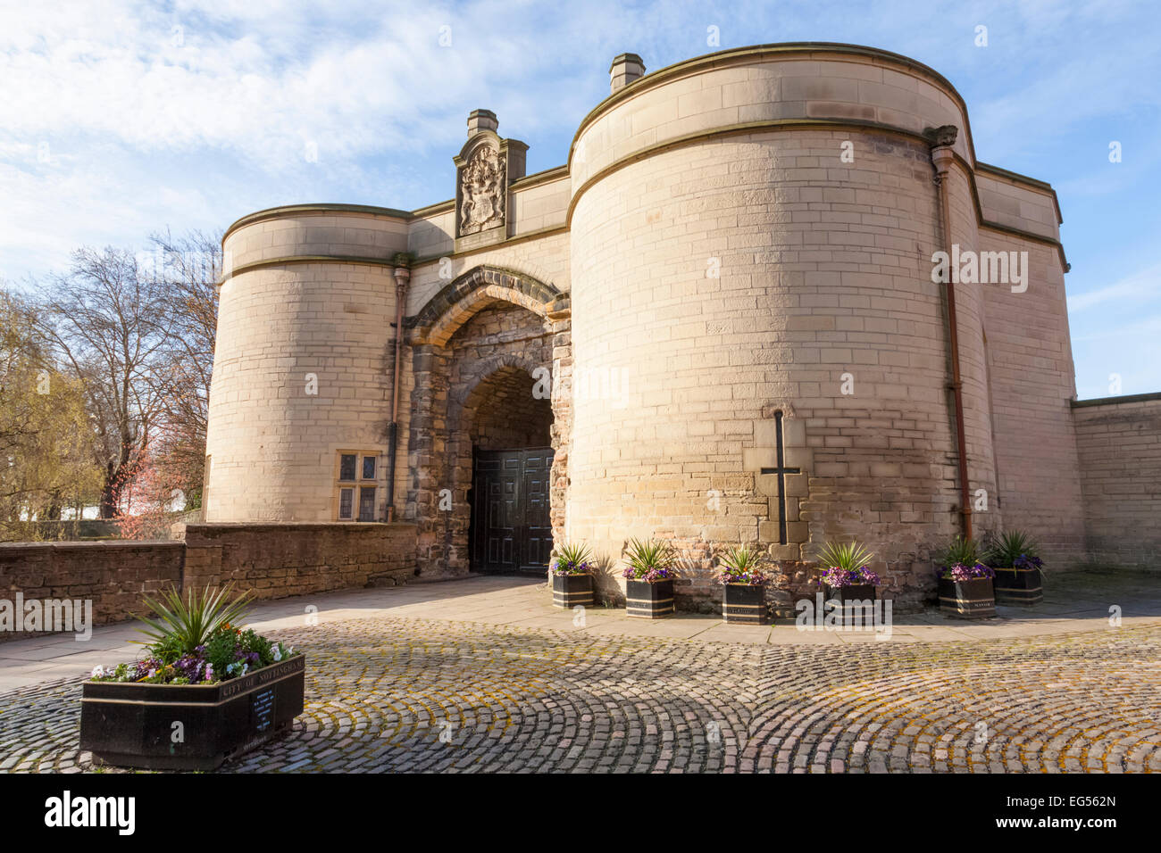 La casa di Gate o Gatehouse a Nottingham Castle, Nottingham, Inghilterra, Regno Unito Foto Stock