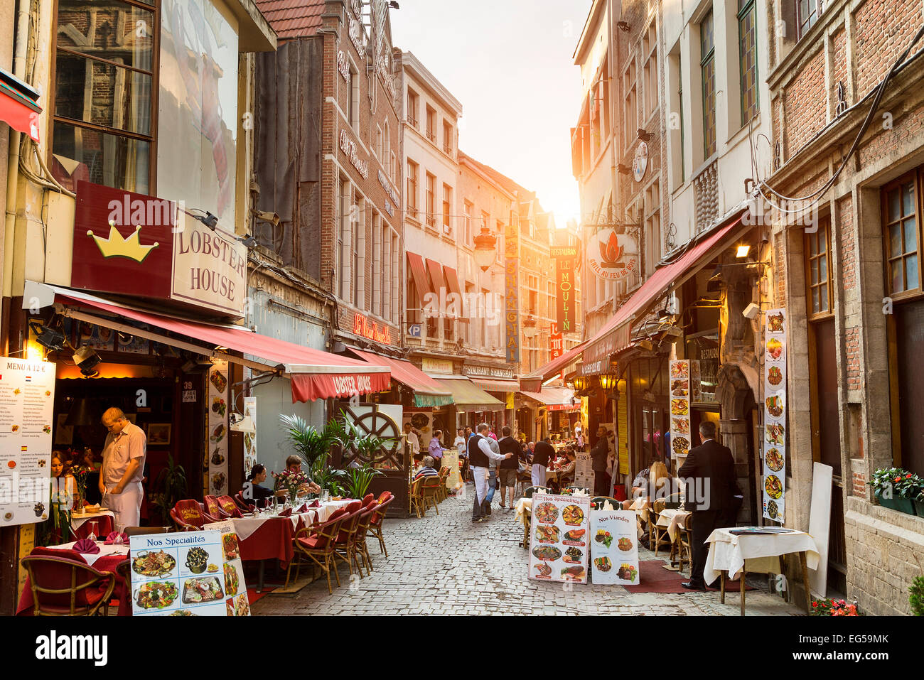 Bruxelles Street View Foto Stock