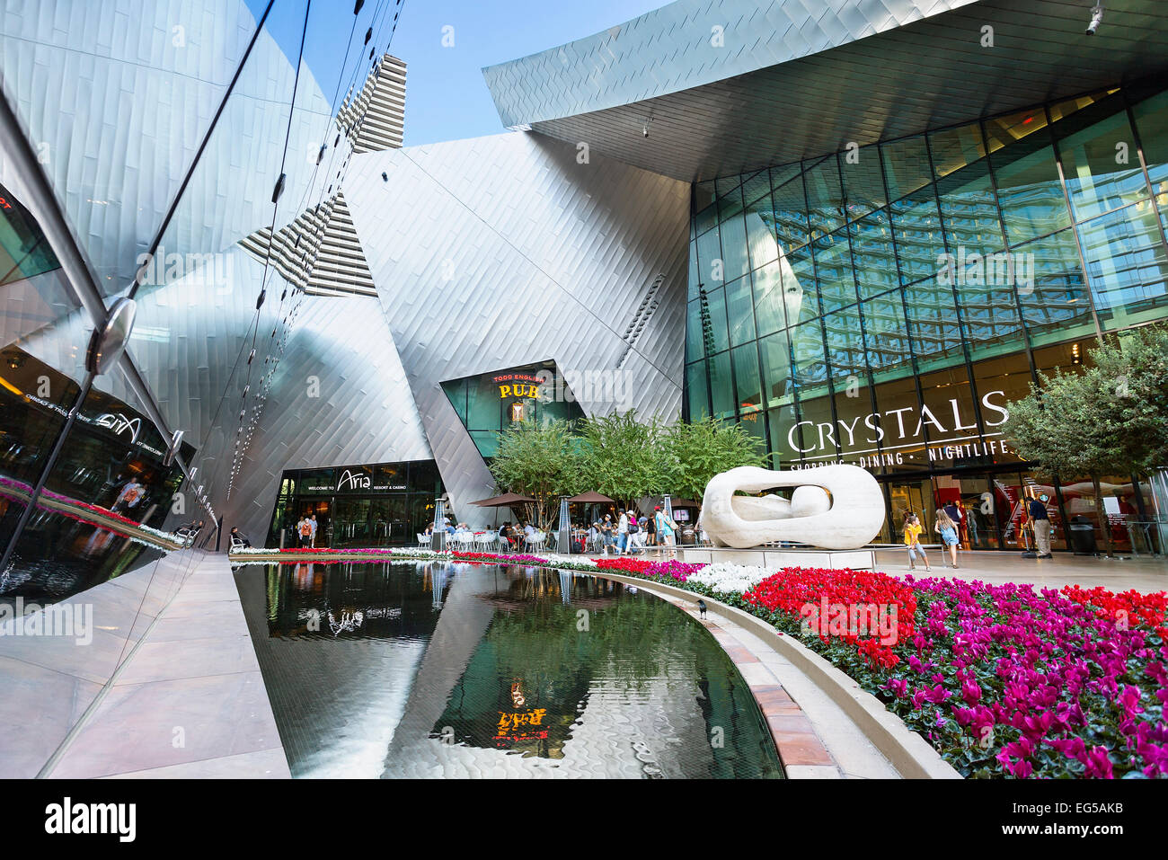 Las Vegas, i cristalli shopping mall at CityCenter complessa Foto Stock