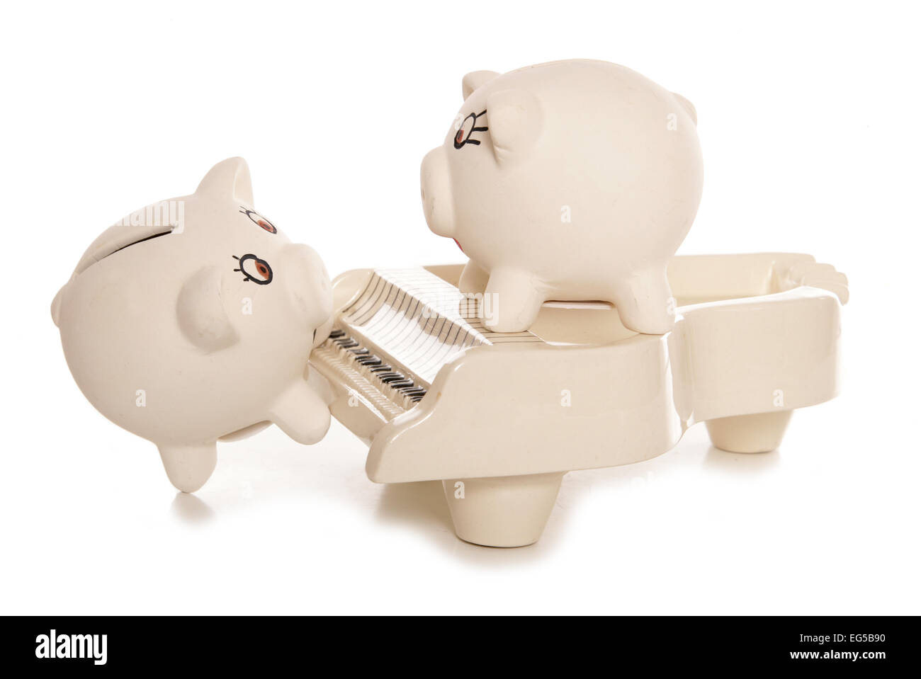 Fare soldi musicista di strada studio ritaglio Foto Stock