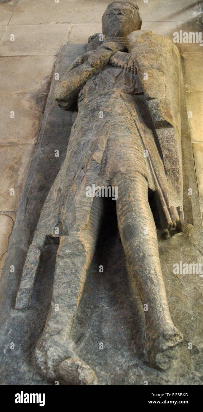 In Inghilterra. Londra. Temple Church. Xii C. Tomba le effigi dei Cavalieri Templari. Foto Stock