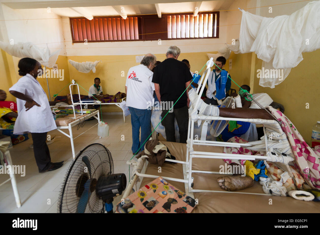 Chirurgia d'emergenza progetto presso l'Ospedale Generale di MSF di Bangui ,Repubblica Centrafricana ,l'Africa Foto Stock