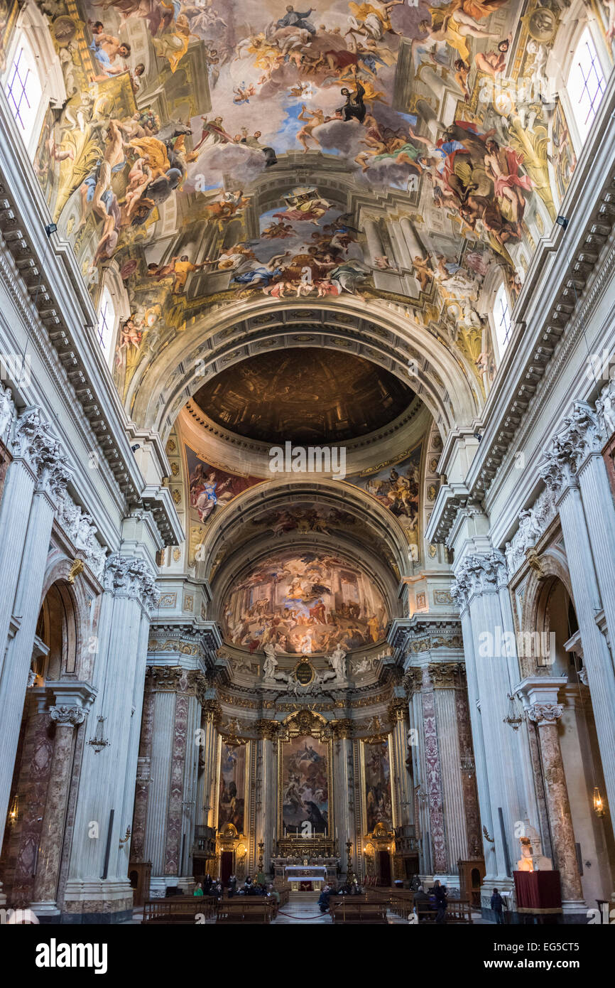 Roma. L'Italia. Chiesa di San Ignazio di Loyola a Campo Marzio (1626 - 1650). Chiesa di Sant'Ignazio di Loyola in Campo Marzio. Foto Stock