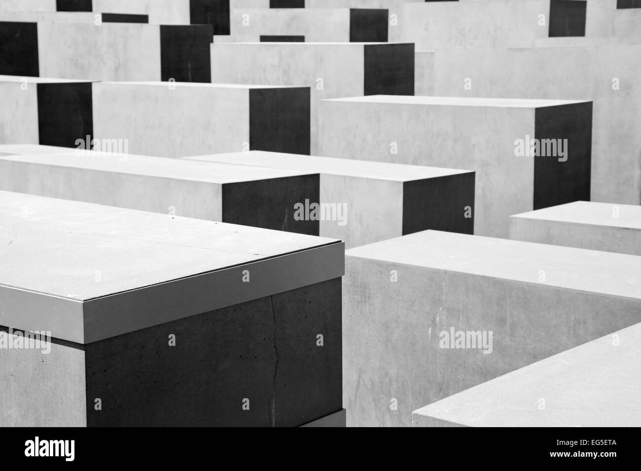 Memoriale al assassinato ebrei d'Europa. Il Memoriale dell'Olocausto a Berlino, Germania Foto Stock
