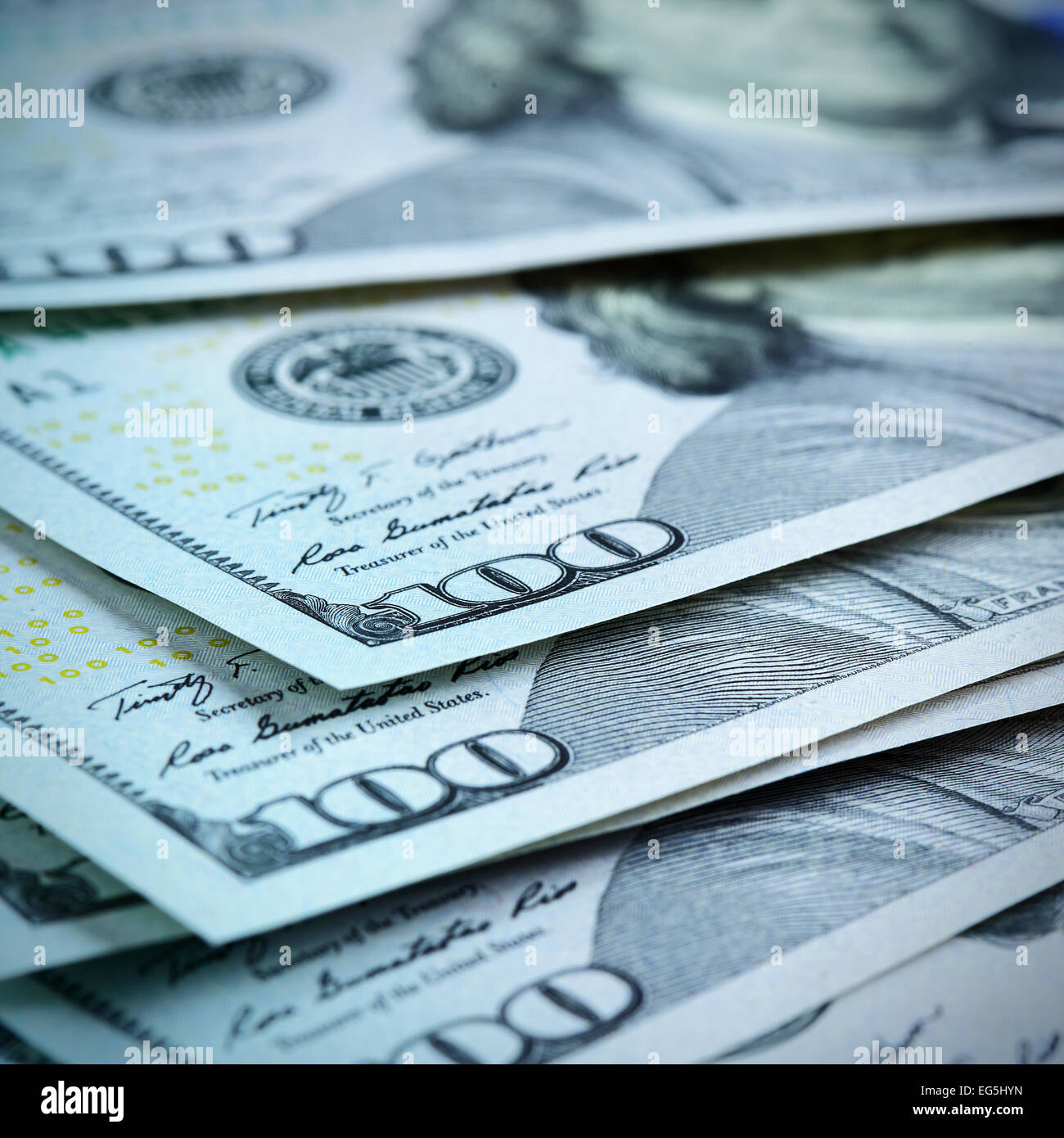 Nuovo dollaro di close-up. DOF poco profondo! Foto Stock