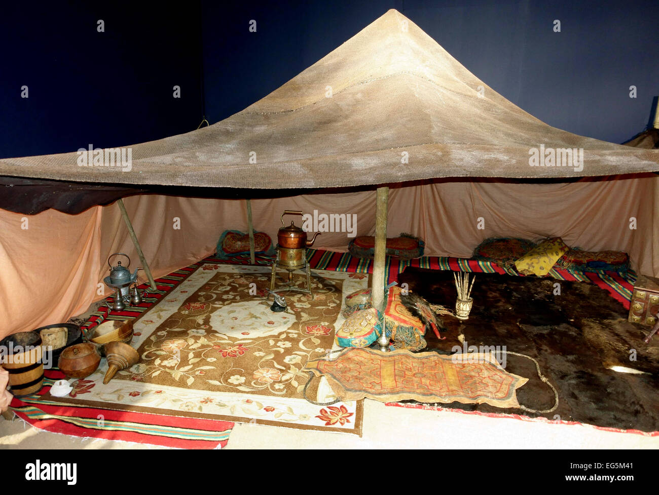 Tenda nomadi del Sahara visualizzato nel museo elder, las palmas de gran canaria Foto Stock