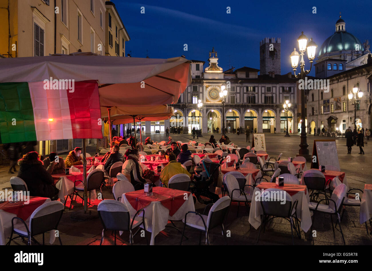 L'Italia, Lombardia, Brescia, Piazza della Loggia Foto Stock