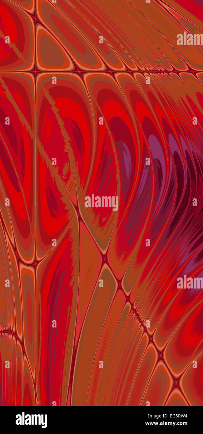 Un astratto disegno frattale che rappresentano le vetrate colorate con un decor influenza. Foto Stock