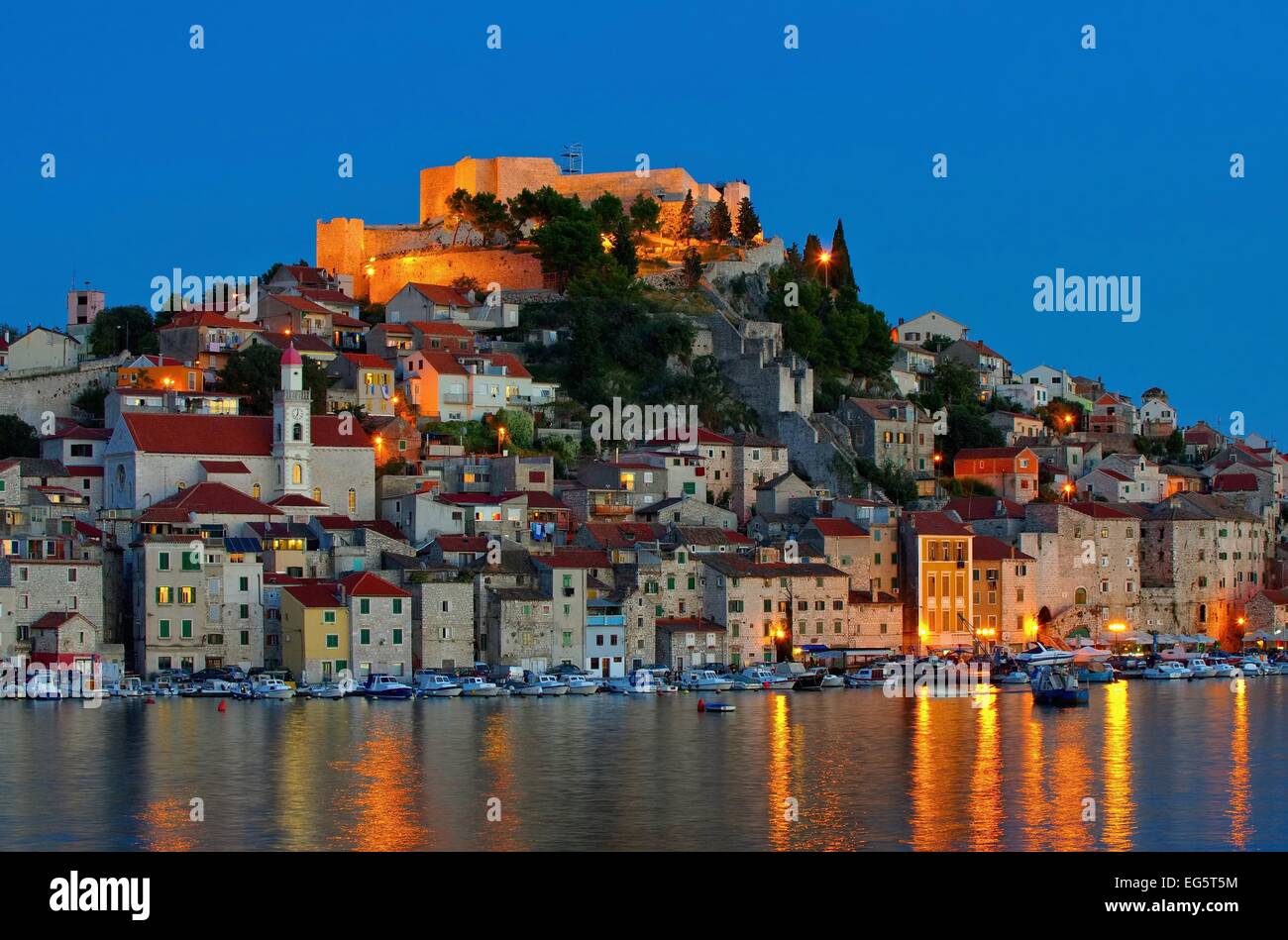 Nacht Sibenik - Sebenico notte 04 Foto Stock