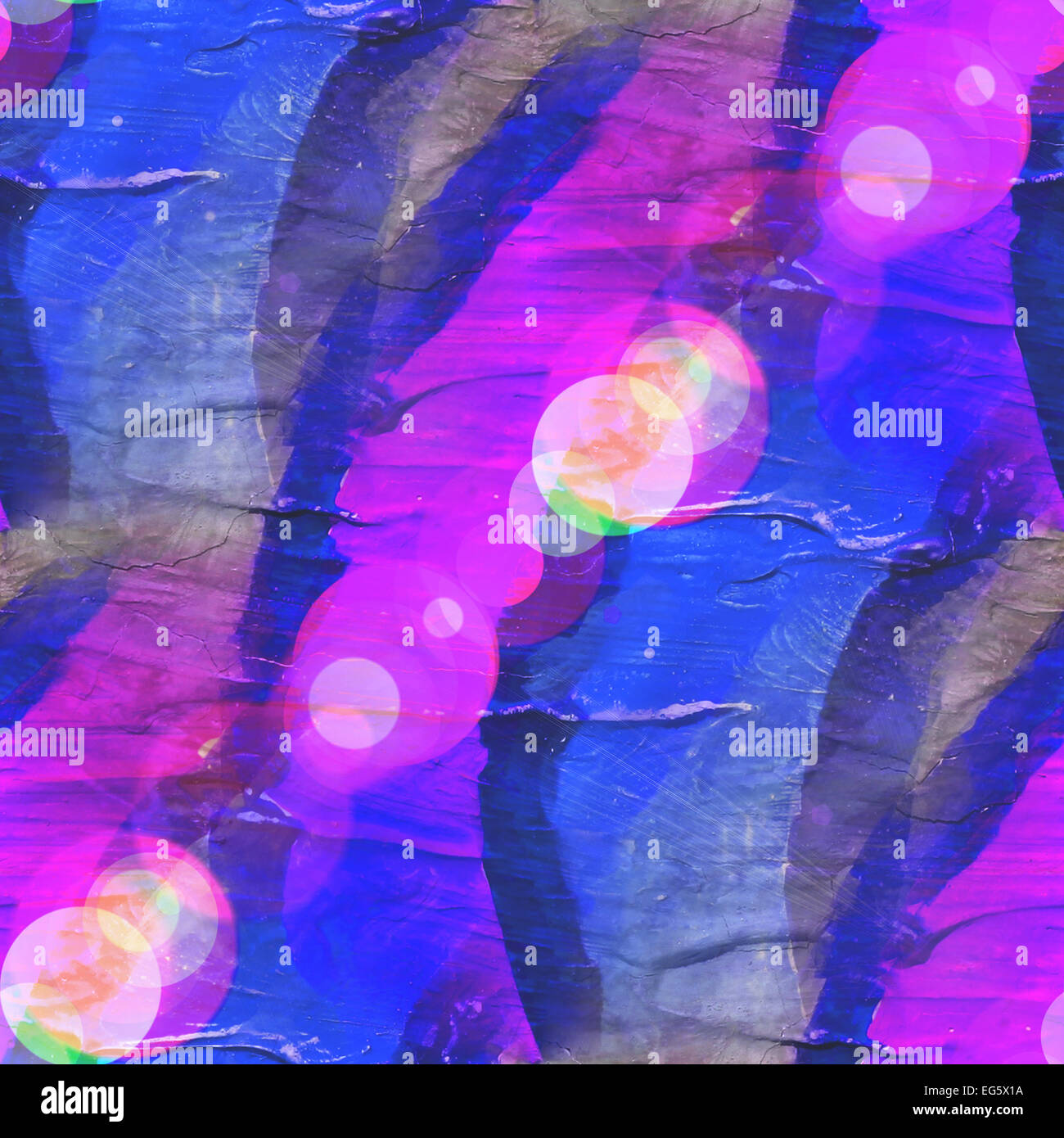 Bokeh arte seamless texture acquerello di sfondo blu, rosa abst Foto Stock