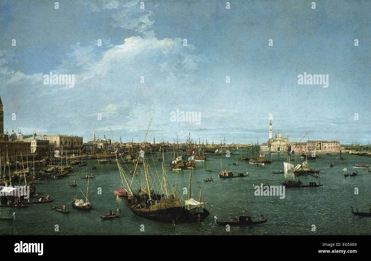 Giovanni Antonio Canal Canaletto Bacino di San Marco, Venezia Foto Stock