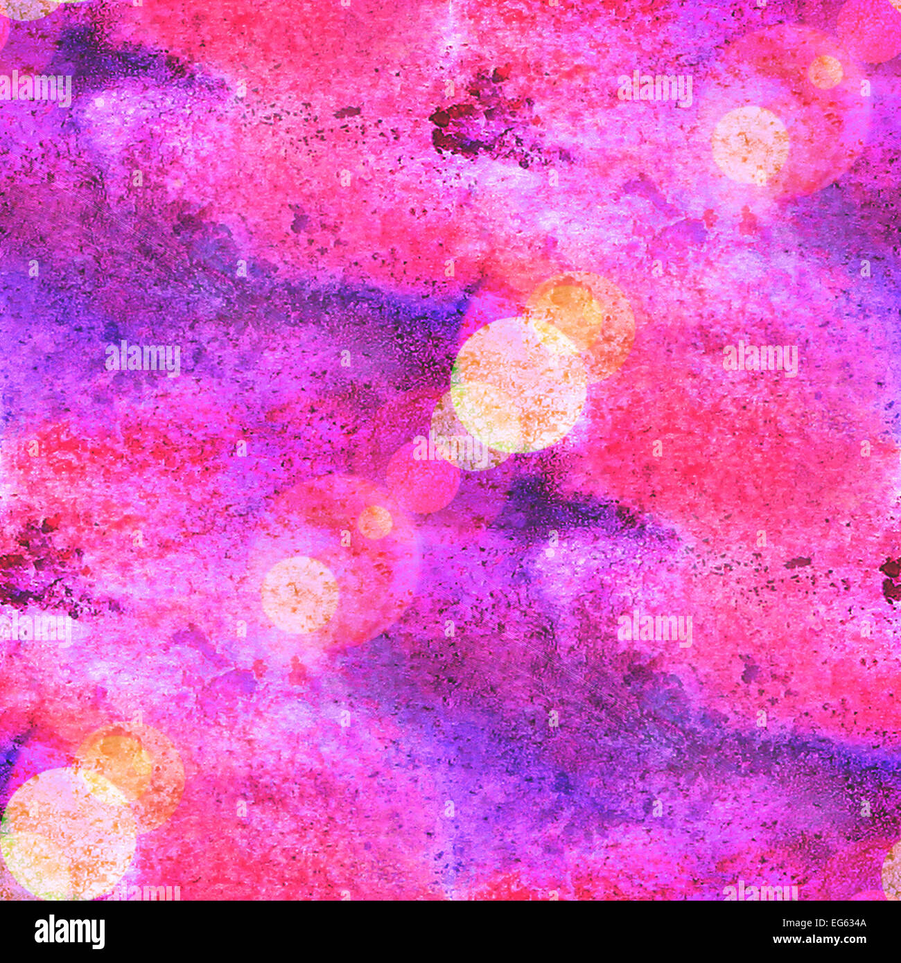 Bokeh acquerelli astratti, viola, rosa e arte texture senza giunture, Foto Stock