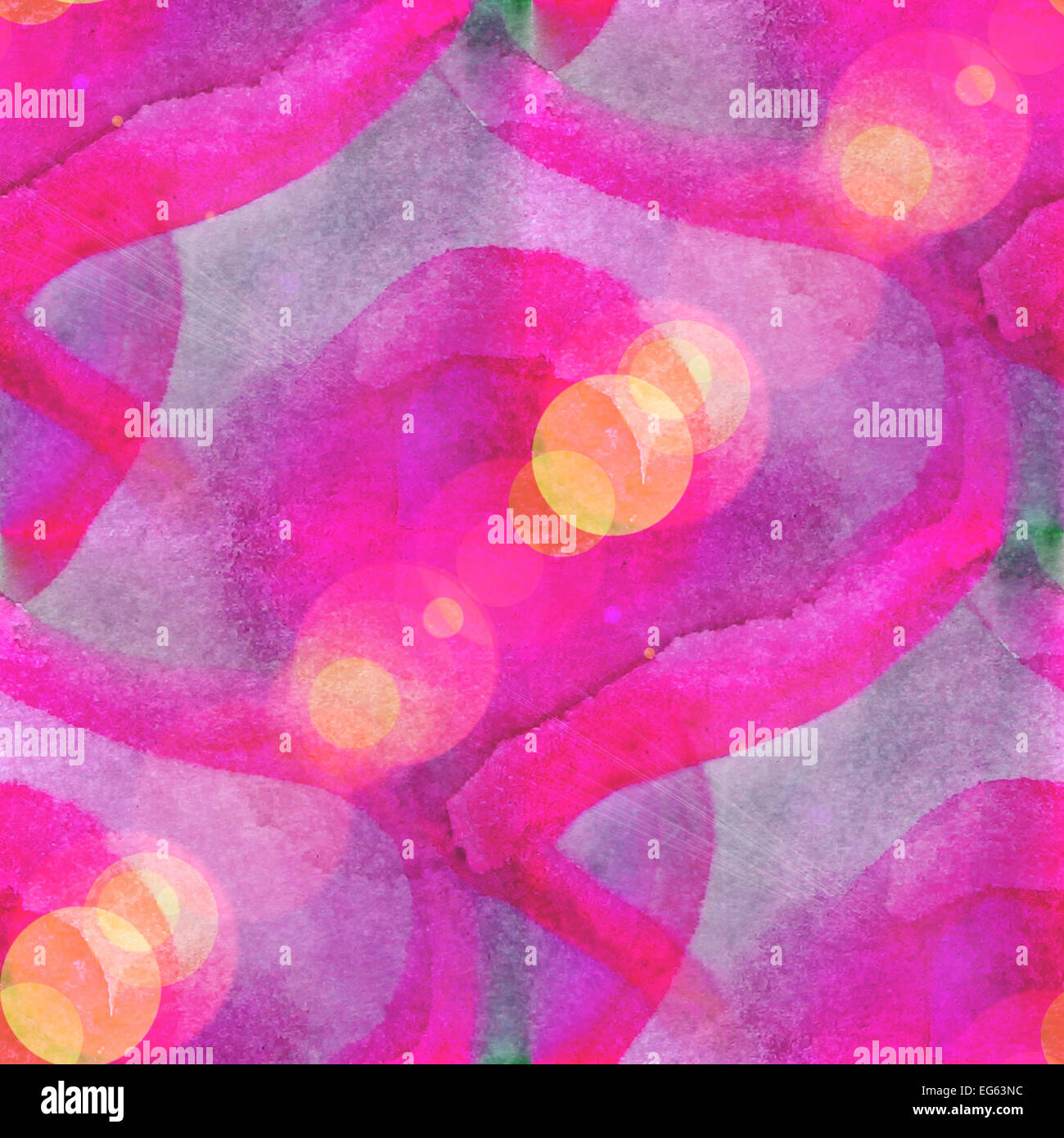 Bokeh abstract acquerello rosa seamless texture dipinte a mano bac Foto Stock