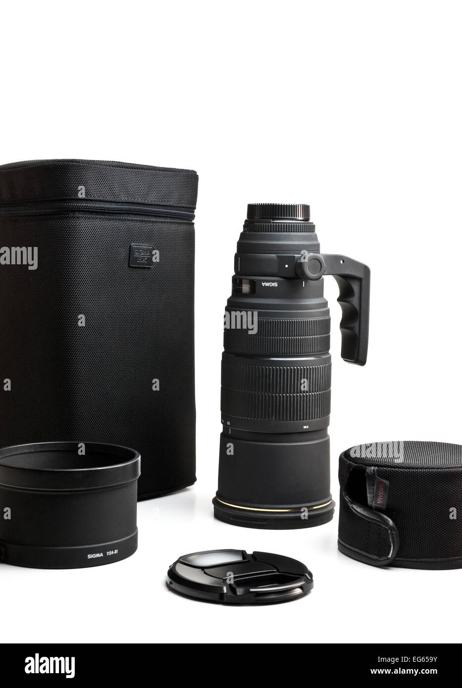 Sigma 120-300mm lente Foto Stock