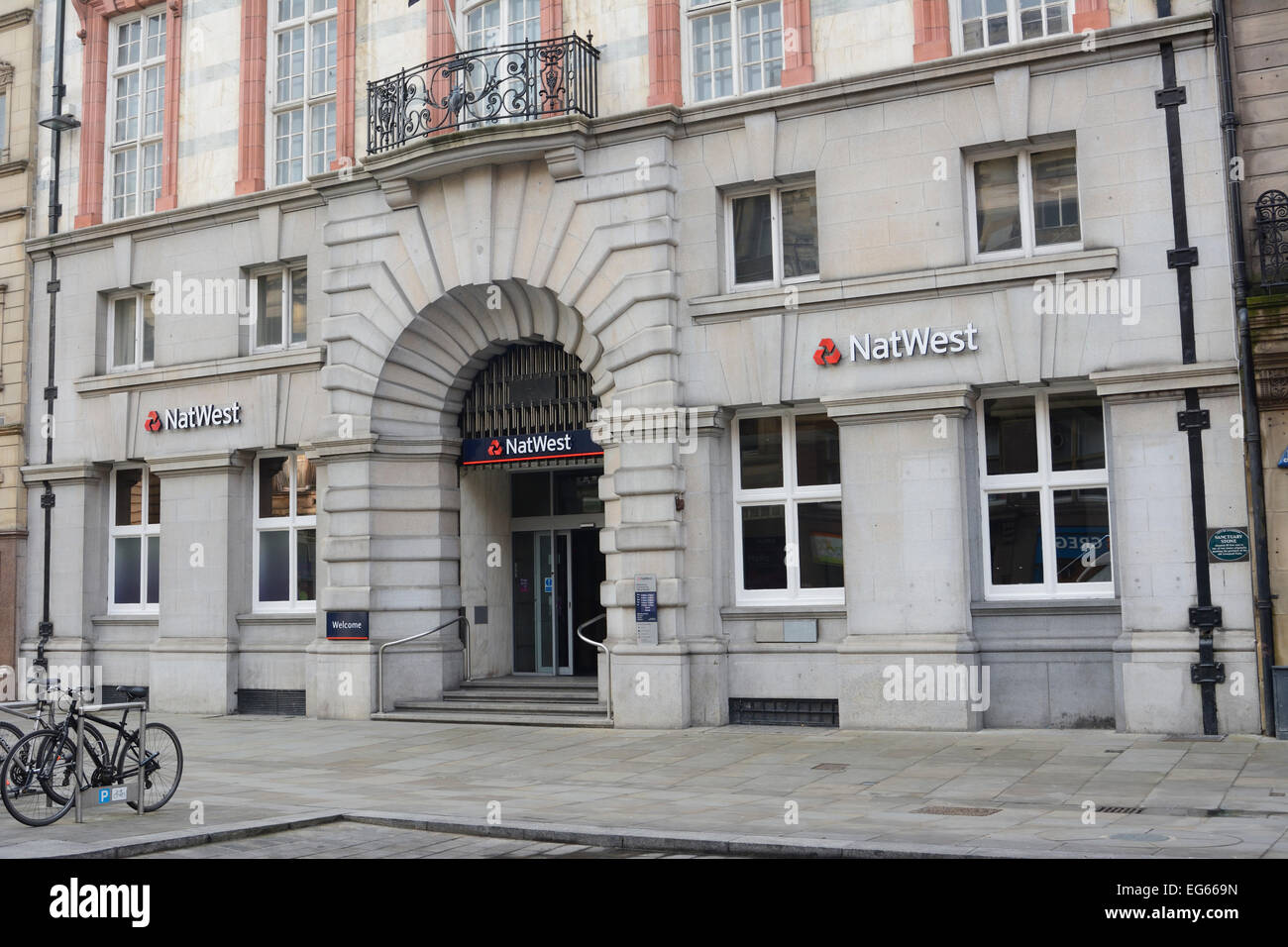 National Westminster Bank su Castle Street, Liverpool. Foto Stock