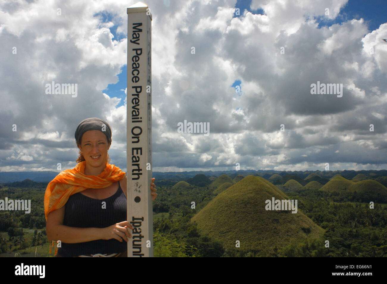 Montagne Colline di cioccolato. A Bohol. Il Visayas. Filippine. Le colline di cioccolato sono una formazione geologica in Provincia di Bohol, Ph Foto Stock