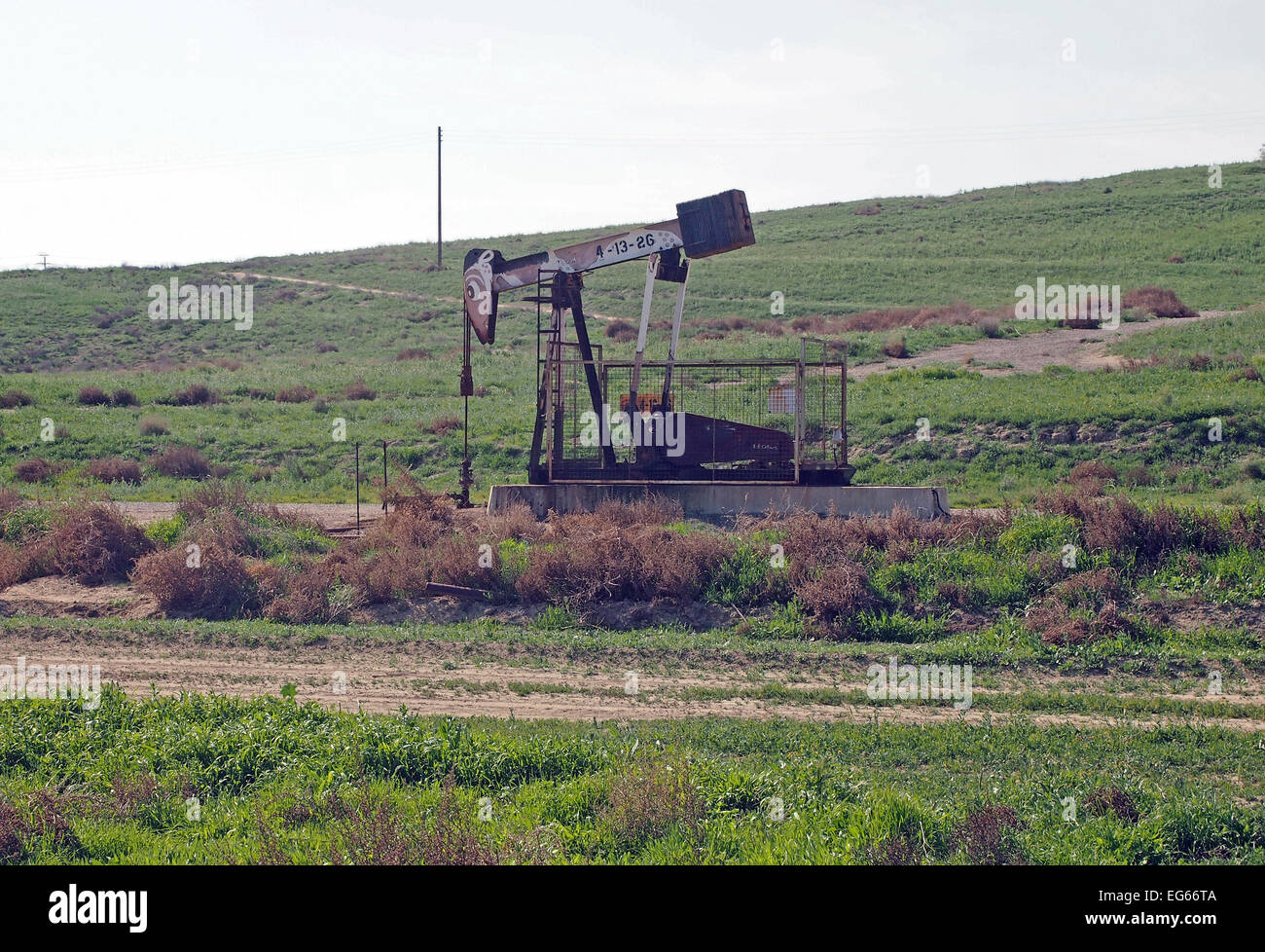 Olio e olio Coalinga Campo, California Foto Stock