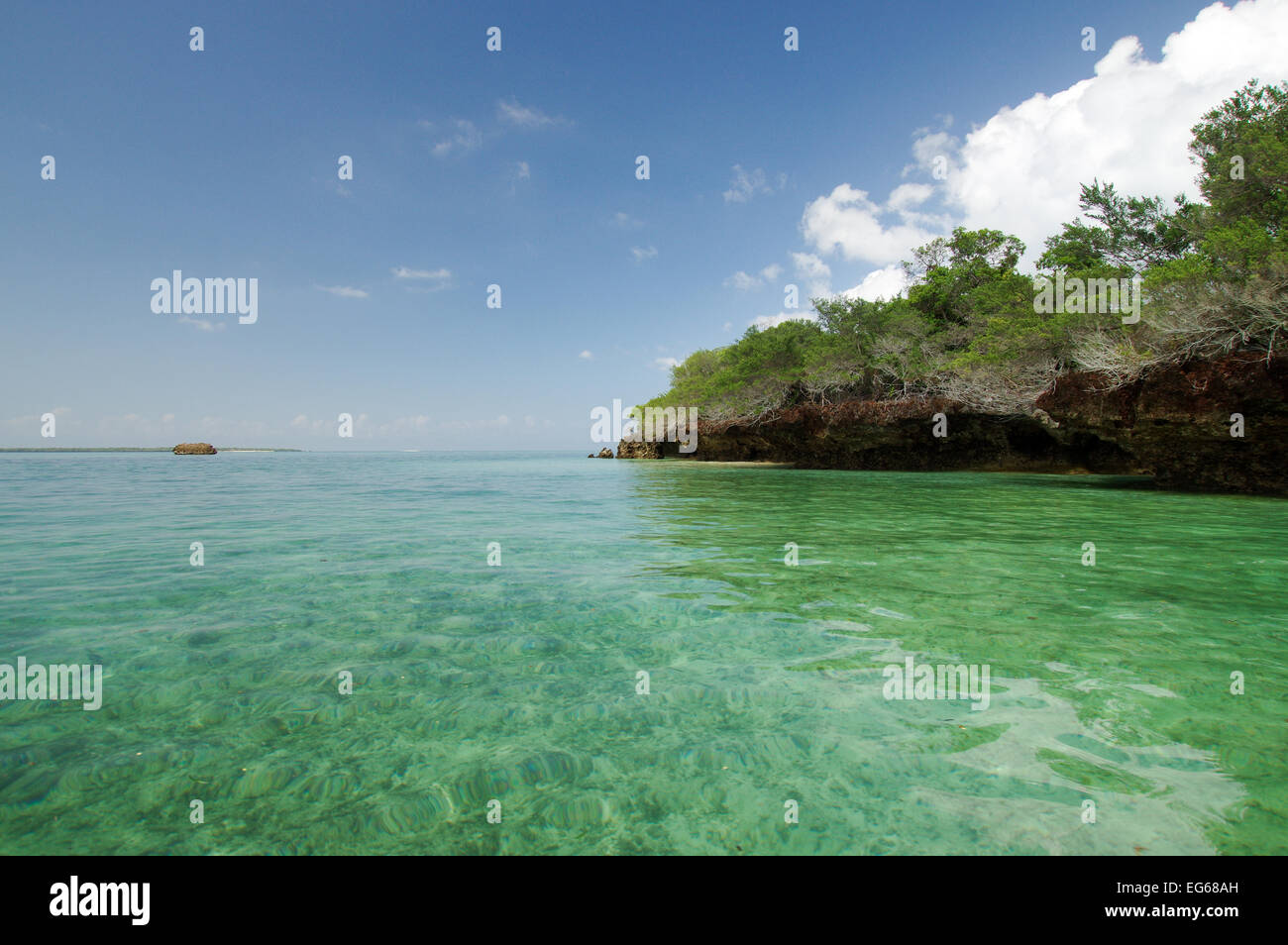 Island hopping a Zanzibar Foto Stock