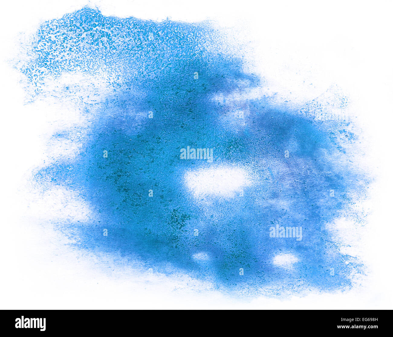 Corsa di astratta inchiostro blu pennello Acquerelli colore acqua splash pai Foto Stock