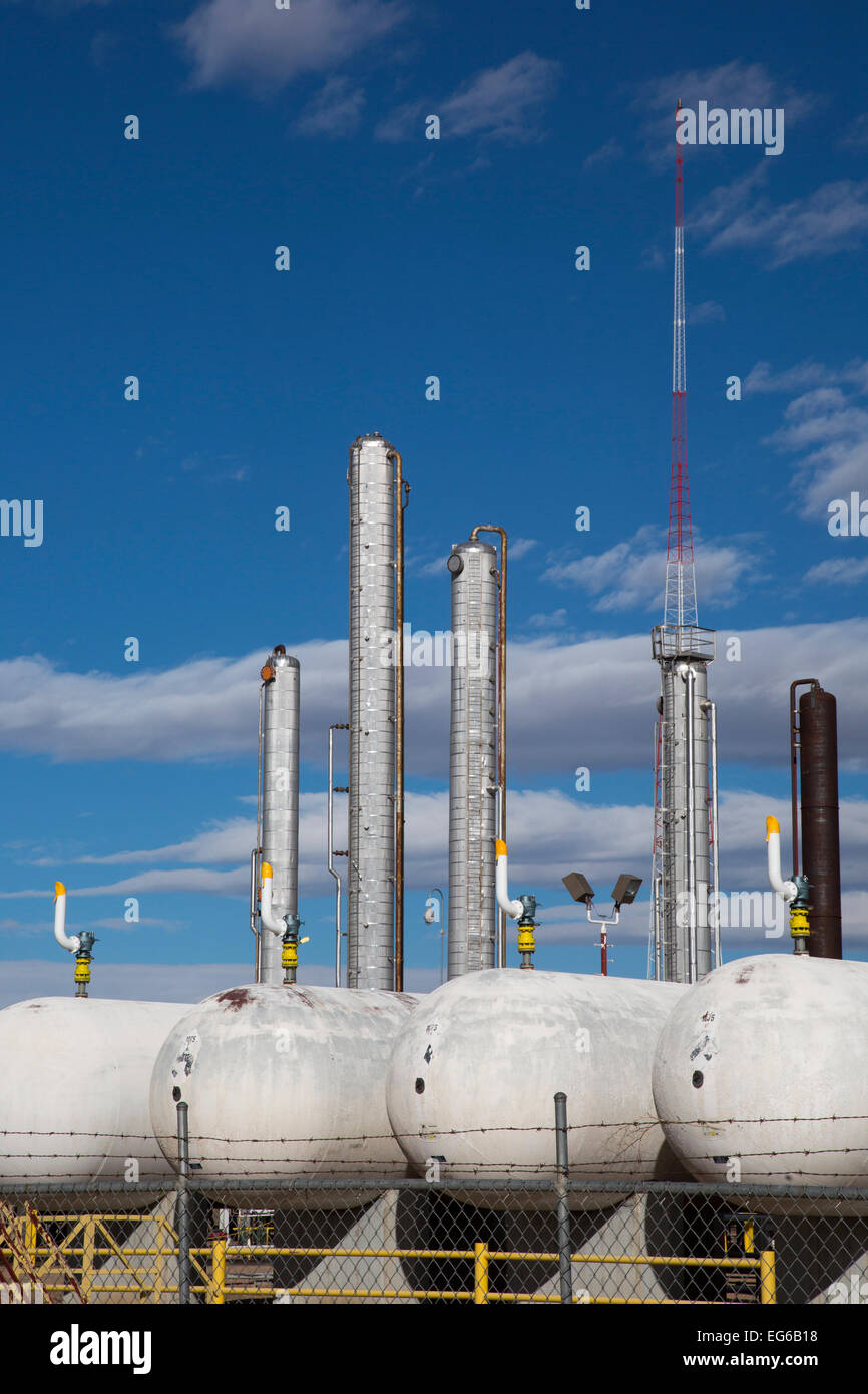 Greeley, Colorado - DCP Midstream del gas naturale nello stabilimento di trasformazione. Foto Stock