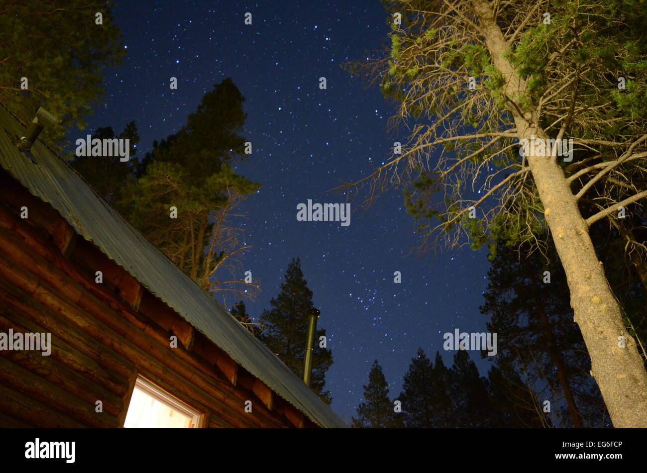 Cielo stellato di notte da South Lake Tahoe Foto Stock