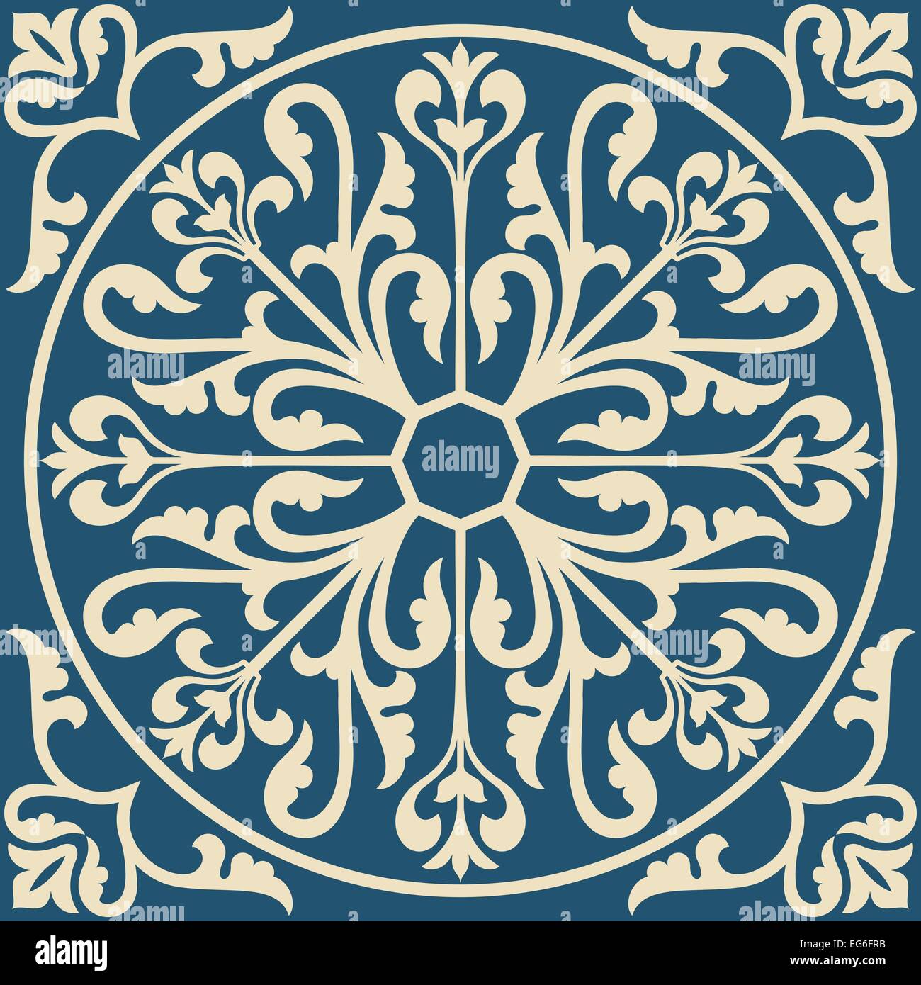 Ornamentali elemento floreale per la progettazione. Foto Stock