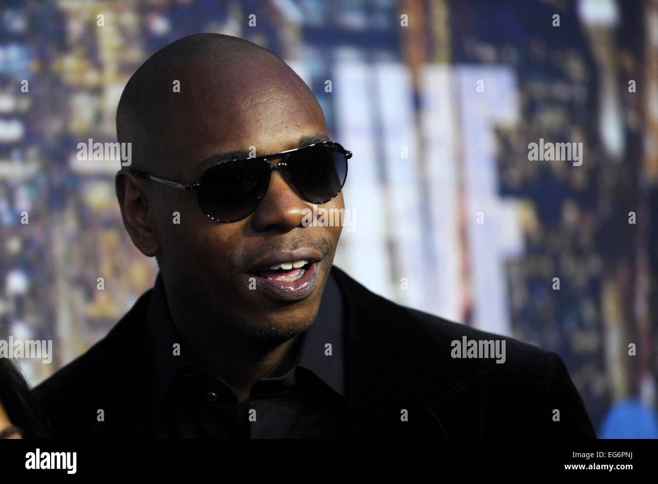 Dave Chappelle frequentando il SNL quarantesimo anniversario del Rockefeller Plaza il 15 febbraio 2015 in New York City/picture alliance Foto Stock