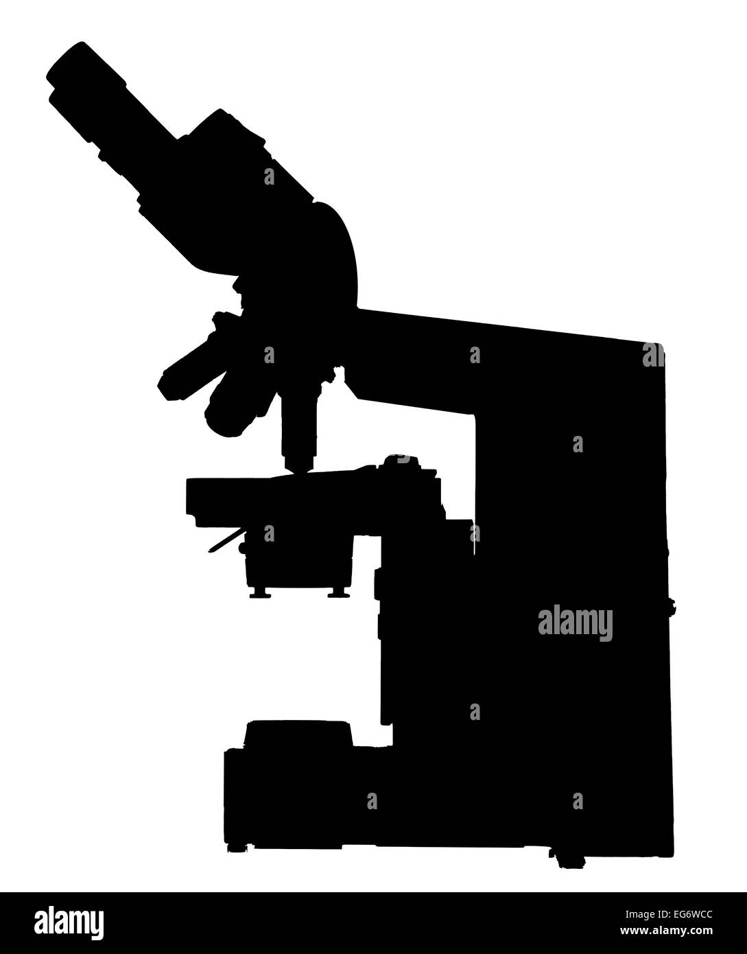 Silhouette di microscopio Foto Stock