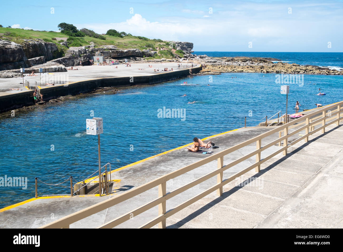 Clovelly beach nuotare area piscina,sobborghi Orientali di Sydney, Australia Foto Stock