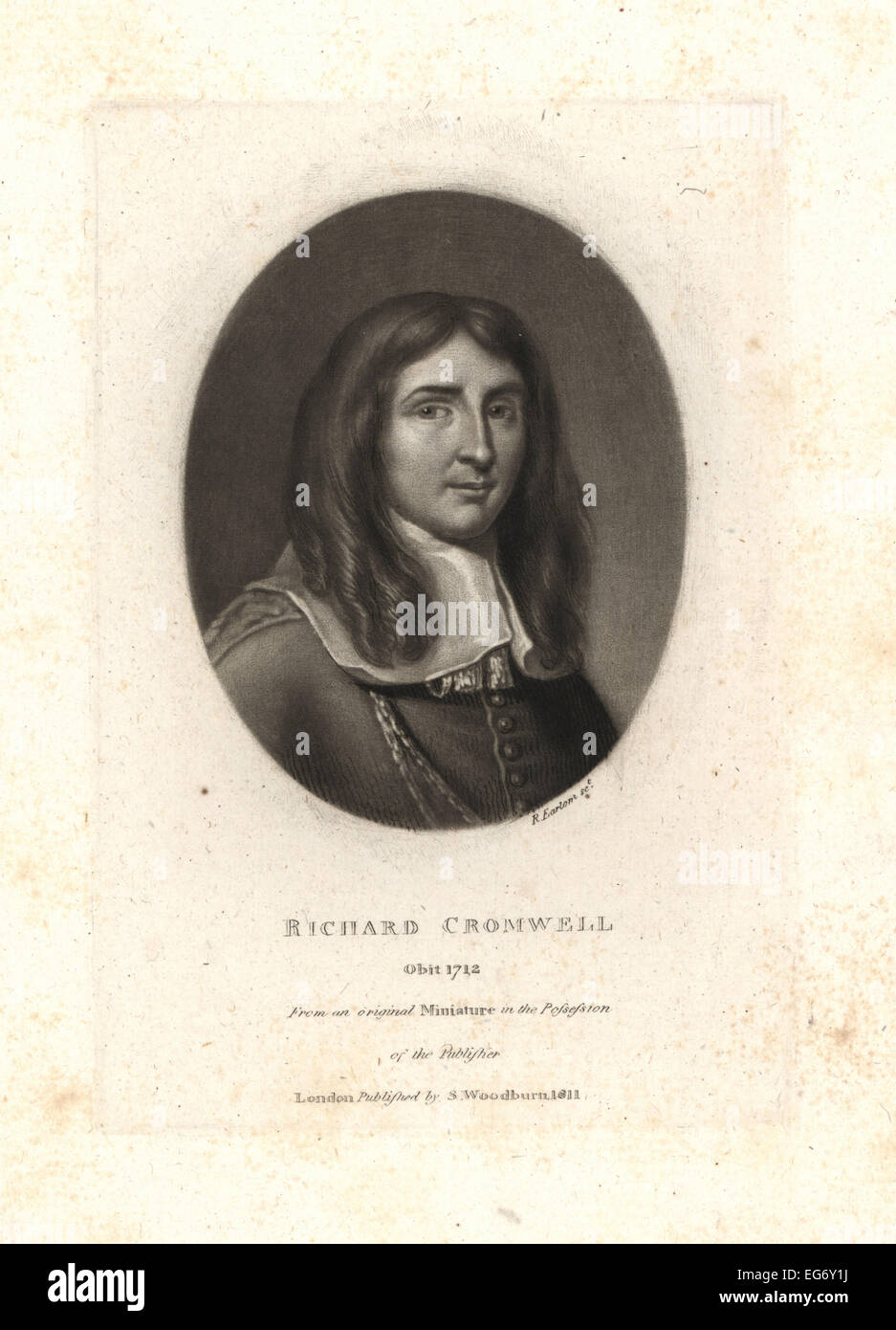 Richard Cromwell, signore Protector, figlio di Oliver Cromwell, morì nel 1712. Foto Stock