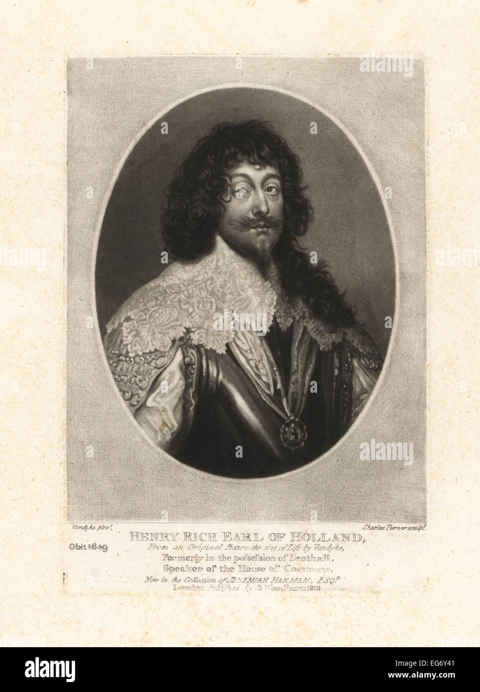 Henry ricca, 1° Conte di Olanda, inglese cortigiano e saldare, morì 1649. Foto Stock