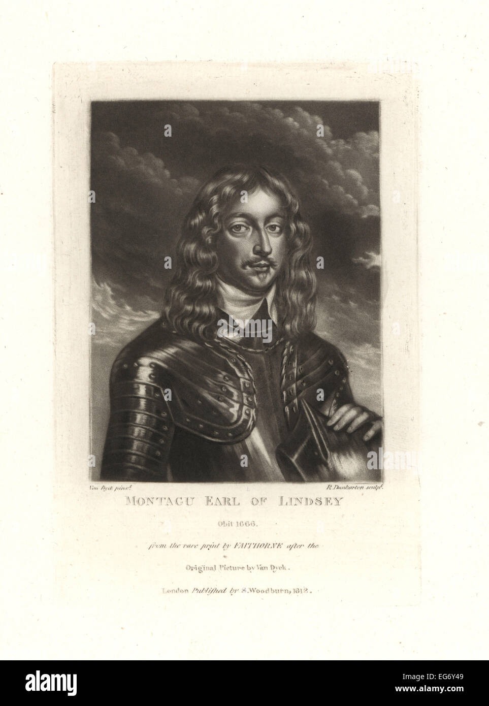 Montagu Bertie, Conte di Lindsey, soldato monarchica e cortigiano, morì 1666. Foto Stock