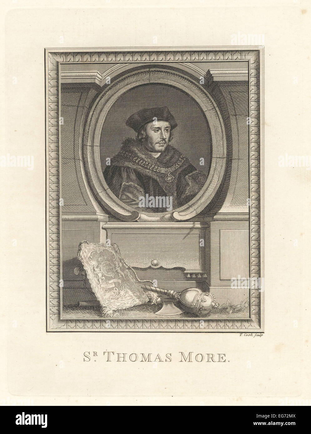 Sir Thomas More, statista e filosofo, epoca di Re Enrico VIII, 1478-1535. Foto Stock