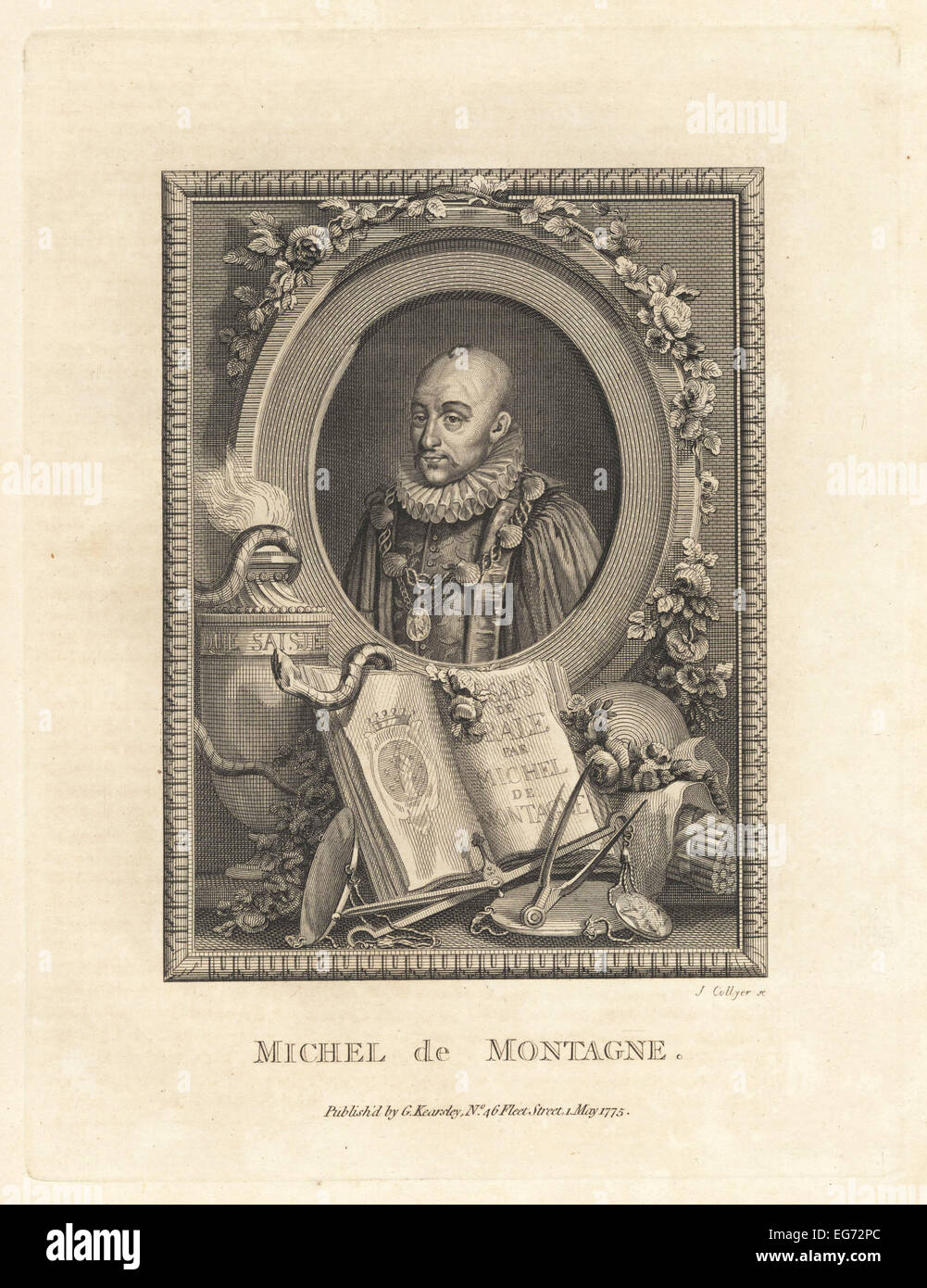 Michel de Montaigne, scrittore francese e saggista. Foto Stock
