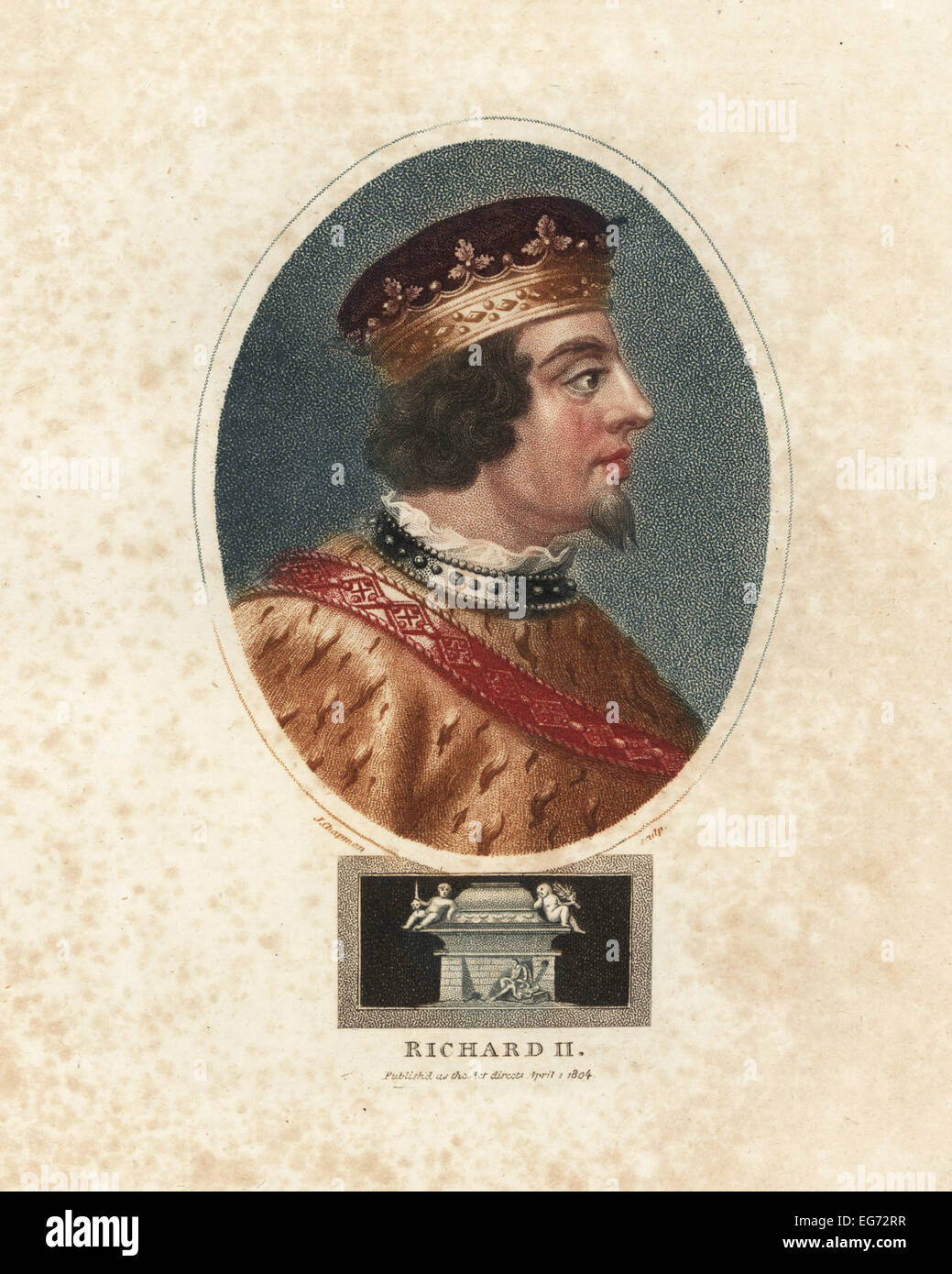 Ritratto del re Richard II (1367-1400), re d'Inghilterra. Foto Stock