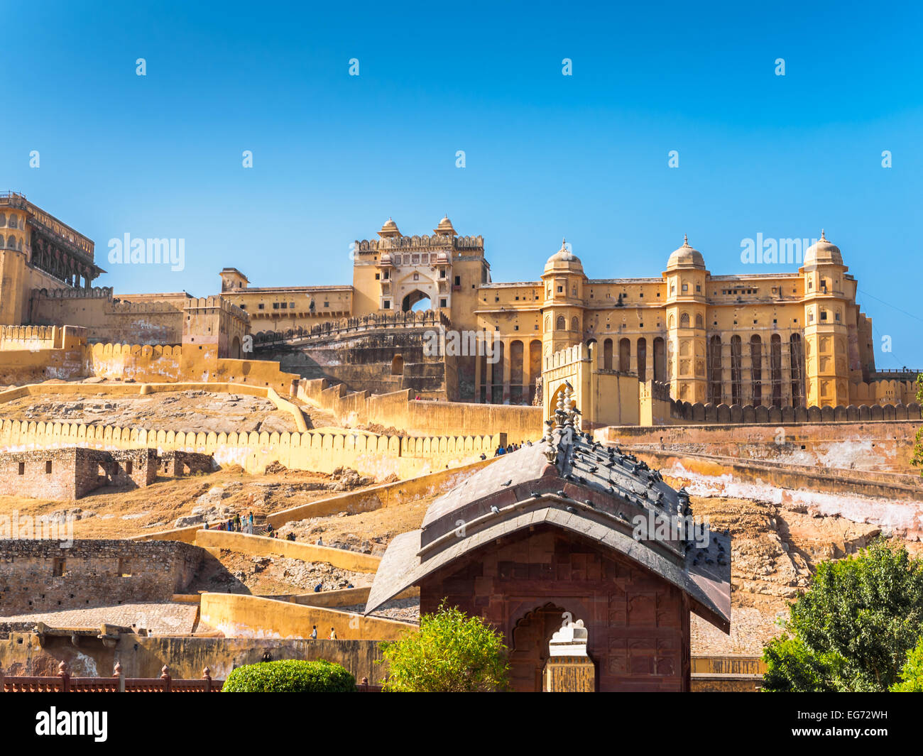 Antico forte di Amber a Jaipur, Rajasthan, India Foto Stock
