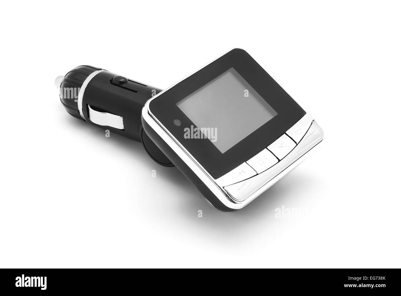 Auto lettore musicale USB su bianco Foto Stock