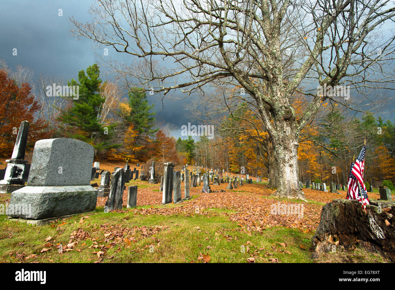 Un cimitero patriottica Foto Stock