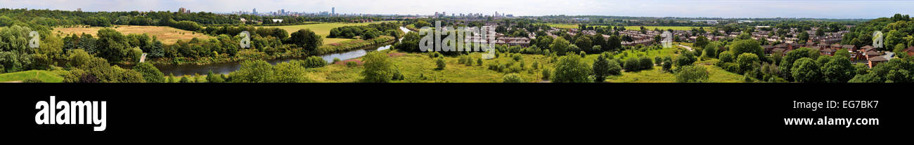 Una vista panoramica di Kersal, e Manchester Salford Foto Stock
