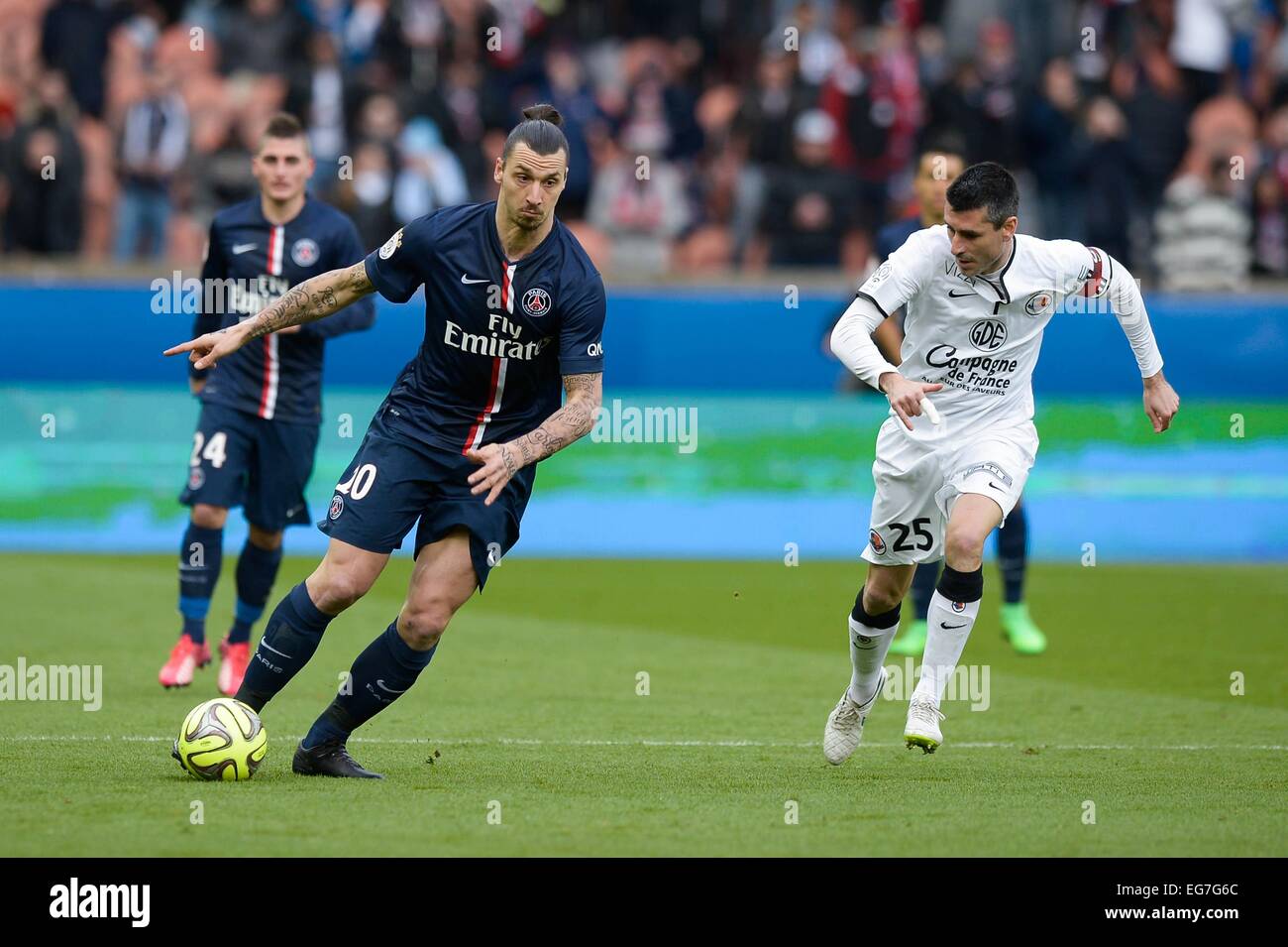 Zlatan Ibrahimovic - 14.02.2015 - Paris Saint Germain/Caen - 25eme journee de Ligue 1.Photo : Andre Ferreira/Icona Sport Foto Stock