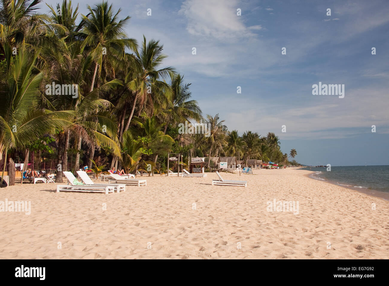 Spiaggia Lunga spiaggia, sull'isola di Phu Quoc, Vietnam Asia Foto Stock