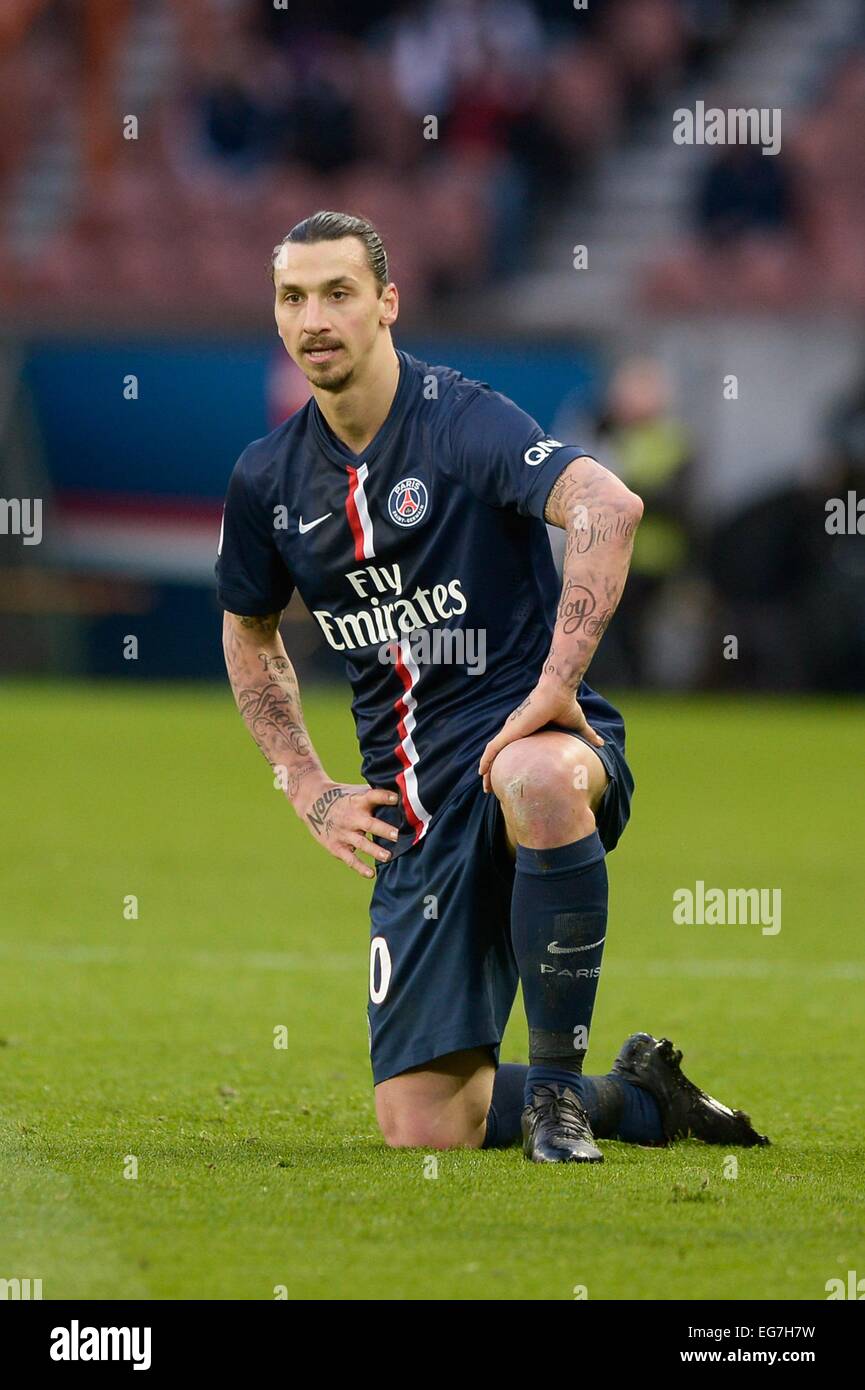 Zlatan Ibrahimovic - 14.02.2015 - Paris Saint Germain/Caen - 25eme journee de Ligue 1.Photo : Andre Ferreira/Icona Sport Foto Stock